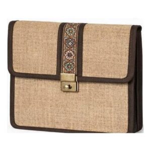 Ethnic Strip Center Design Jute Bag