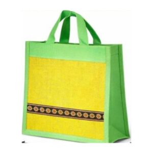Green Jute Tote Bag