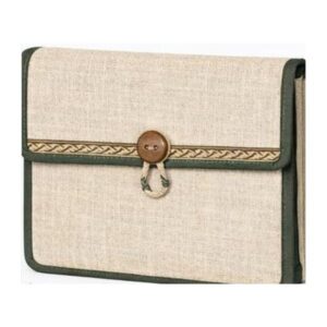 Minimal Button Loop Jute Bag