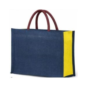 Two-Tone Jute Tote Bag